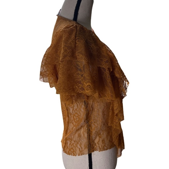 New Haute Monde Lace Full Flutter Honeyed Yellow Top S Sheer
New without tags - Picture 4 of 8